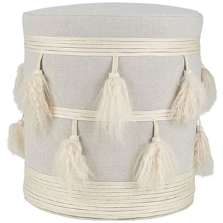 Belgian Linen Mia Pouf For Sale