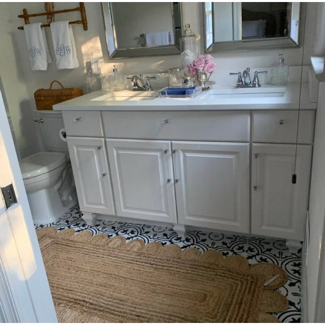 3x20 Ft. Natural Color Jute Scallop Handmade Bohomian Rug Runner For Sale - Image 11 of 11