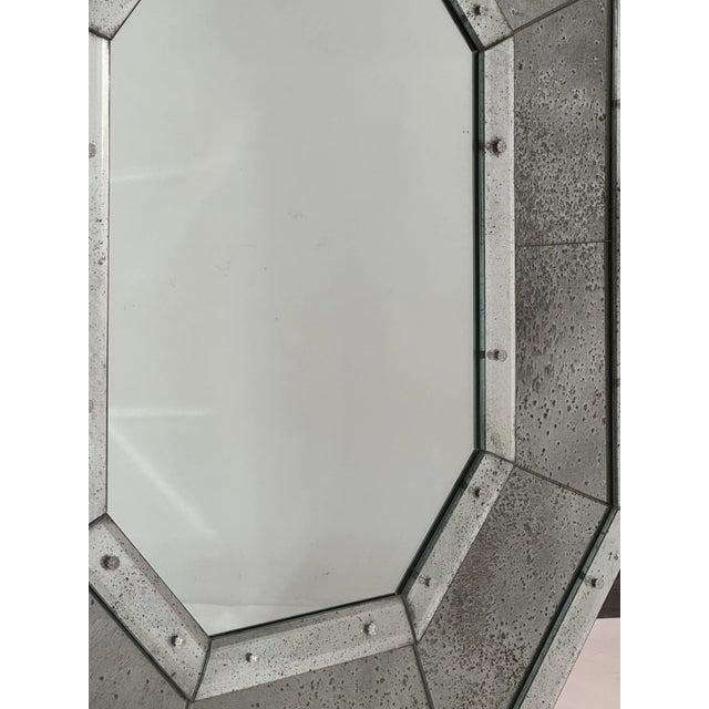 Modern Tall 'Octogone' Beveled Mirror by Design Frères For Sale - Image 3 of 9