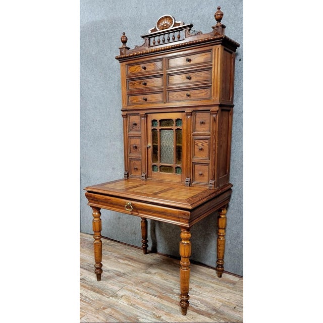 Napoleon III Tiered Desk in Pine For Sale - Image 6 of 6