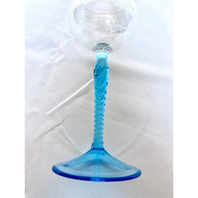 1960s Mid-Century Modern Etched Grapevine Rhine Wine Glasses - Set of 8 Harlequin For Sale - Image 17 of 17