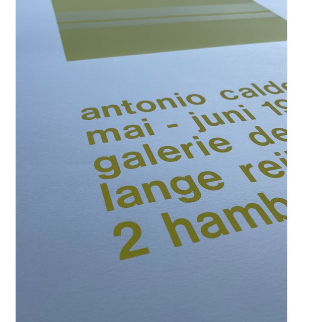 Antonio Calderara Exhibition poster at Galerie 1 in Hamburg, 1971 Screen printing on thick paper Original edition very...