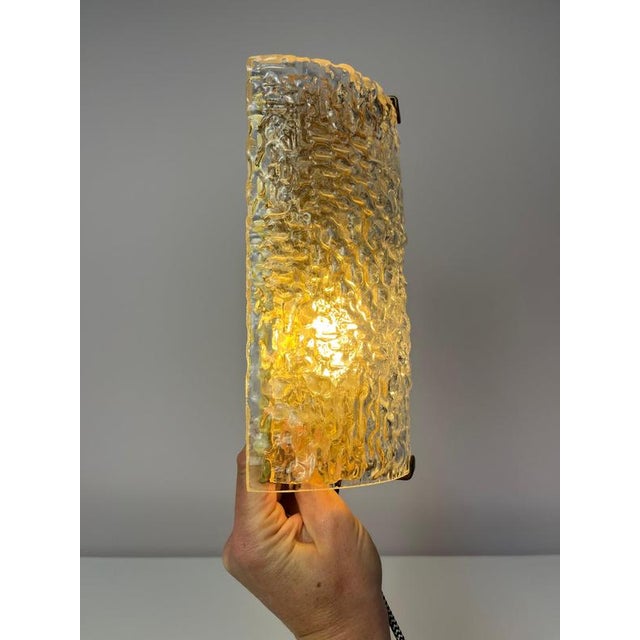 Glass and Brass Wall Lamp from Orrefors For Sale - Image 6 of 11