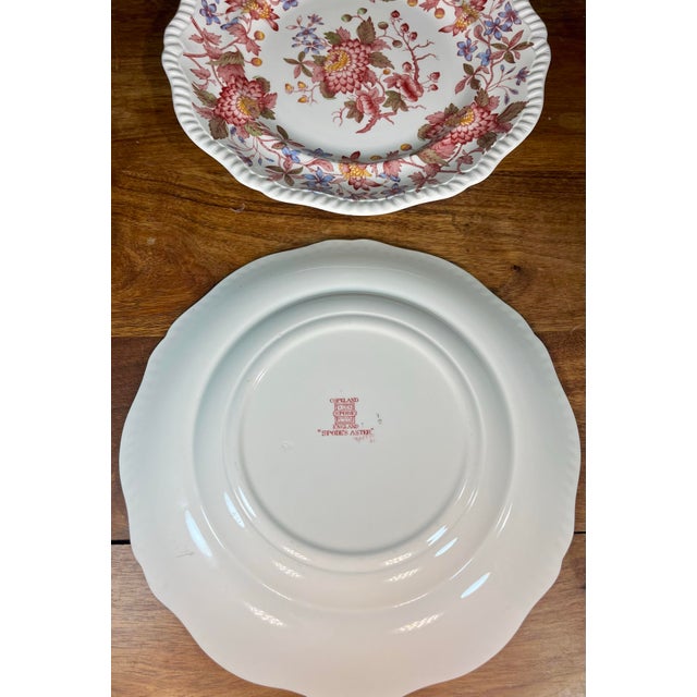 Mid 20th Century Mid 20th Century Spode (England) Aster Red Dinner Plates - a Pair For Sale - Image 5 of 7