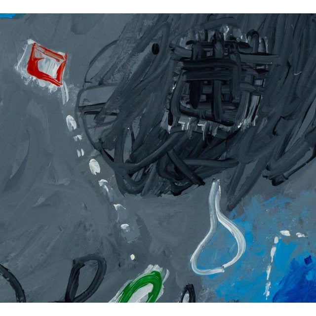 Elfi Schuselka (Austrian, b. 1940), Abstract Composition, Oil on Canvas, apparently unsigned, stamped "Studio Elfi...