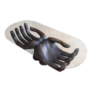Guayasamin Style Open Hands Coffee Table For Sale