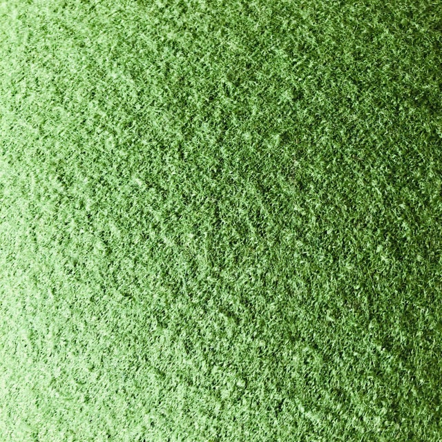 Textile Mushroom Ottoman in Grass Wool For Sale - Image 7 of 8