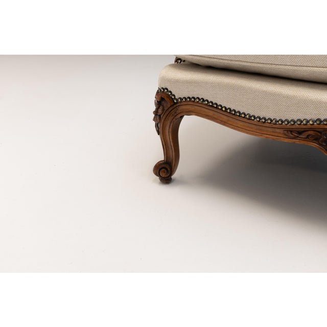 Wood French Upholstered Lounge Chairs, 1910, Set of 2 For Sale - Image 7 of 11