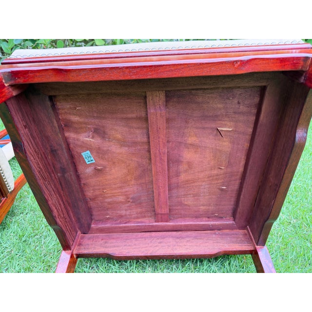 Vintage Chinese Ming Style Rosewood Official’s Hat Armchairs, Pair For Sale - Image 12 of 18
