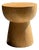 Side Table with Hemispherical Top in Beige Mango Wood, 1980s For Sale