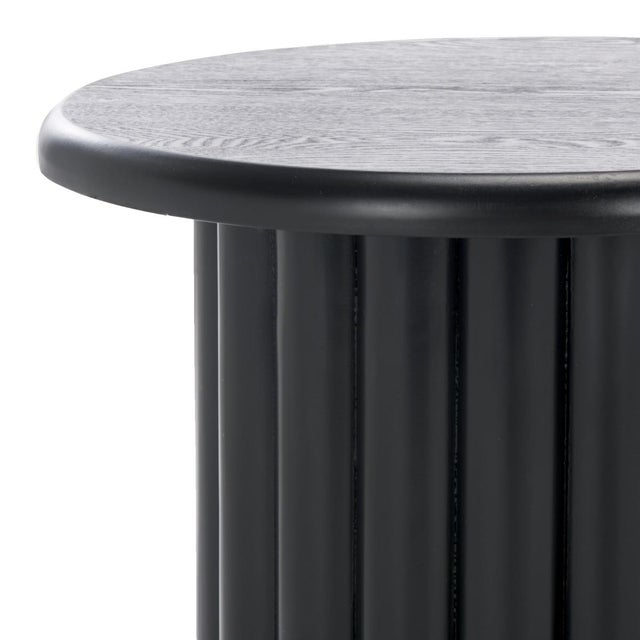 Spritely Home Monka Round End Table in Black For Sale - Image 4 of 7