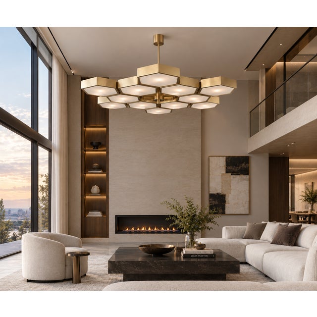 21st Century Large Italian Esagoni Chandelier by Fabio LTD For Sale - Image 10 of 10
