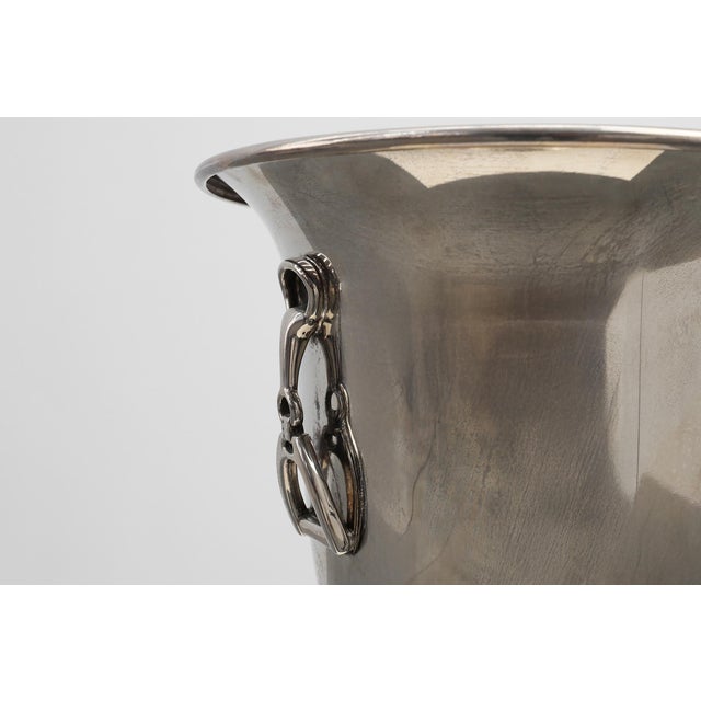 Art Deco Equestrian Champagne Bucket with Stirrup Handles, France, 1930s For Sale - Image 6 of 11