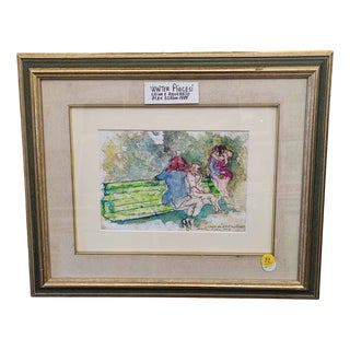 Walter Piacesi, Untitled, Watercolour, Framed For Sale