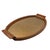 Wood Mid-Century Wood and Brass Tray, Italy 1950s For Sale - Image 7 of 12