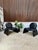 Calypso C35 Leather Lounge Chairs by Vittorio Introini for Saporiti, Italy, 1980s, Set of 2 For Sale - Image 17 of 18