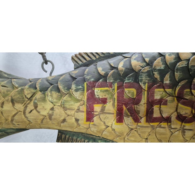 Six Foot "Fresh Fish" Trade Sign For Sale - Image 11 of 12
