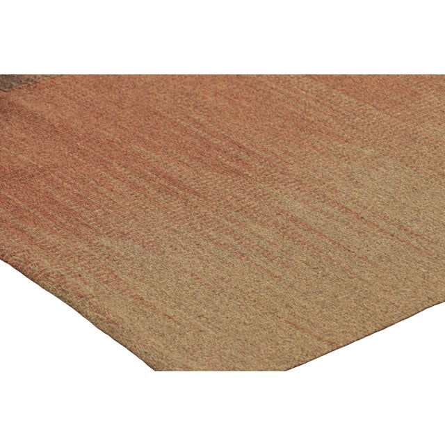 Rug & Kilim’s Contemporary Kilim in Red and Beige Stripes and Geometric Patterns For Sale In New York - Image 6 of 7