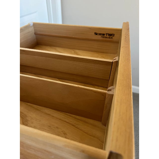 Wood Pair of Vintage Henredon Scene Two Burlwood Dressers For Sale - Image 7 of 8