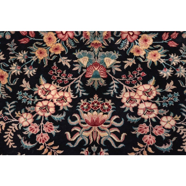 Shabby Chic Abusson Pak-Persian Black/Red Wool Rug - 9'2'' X 12'0'' For Sale In New York - Image 6 of 8