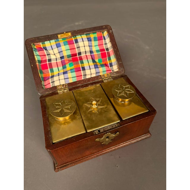 18th Century Dutch Mahogany Tea Caddy With Brass & Bronze Hardware, Circa 1780 For Sale - Image 12 of 15