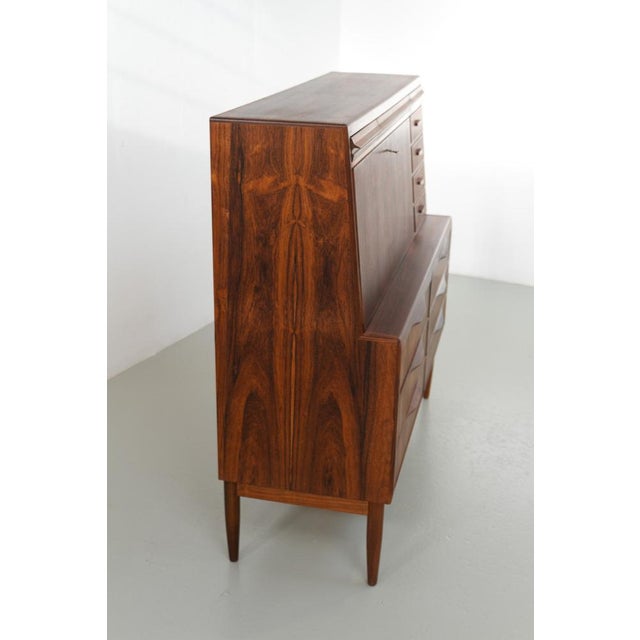 Modern Danish Rosewood Secretary Desk attributed to Erling Torvits, 1960s For Sale - Image 4 of 18