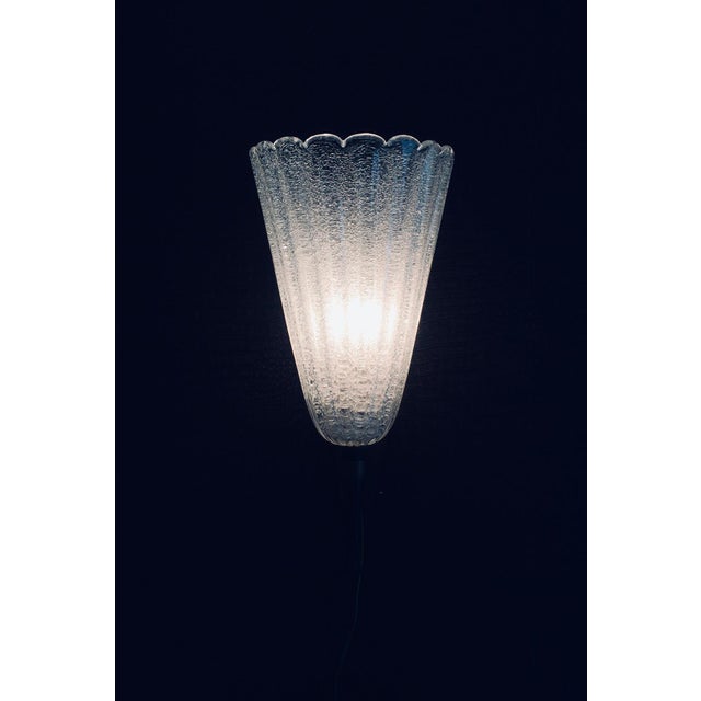 Italian Art Glass Wall Lamp by Barovier & Toso, 1950s For Sale - Image 4 of 14