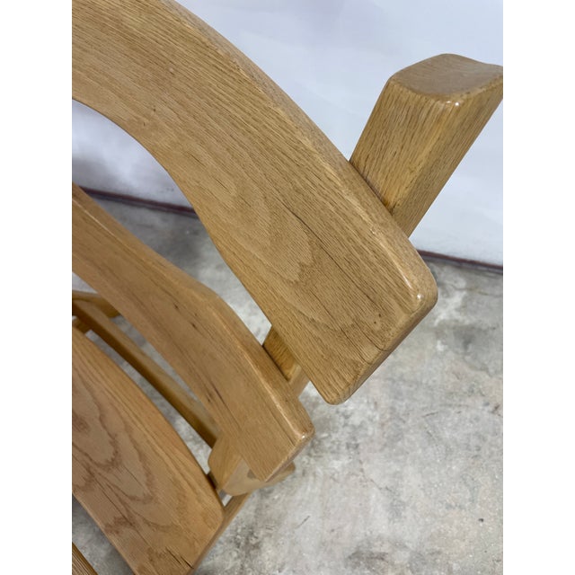 1960s Pair of Dittmann & Co Brutalist Fireplace Oak Danish Modern Chairs For Sale - Image 5 of 10