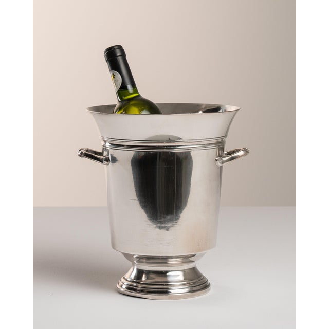 French Mid 20th Century France Silver Ice Bucket For Sale - Image 3 of 13