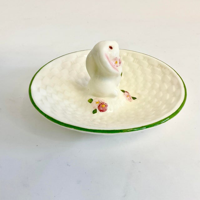 1993 Vintage Americans Whimsical Bunny Figurine Trinket Ring Dish - Easter For Sale - Image 4 of 11