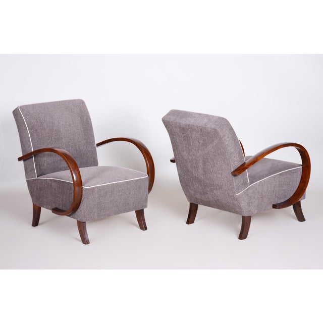 Set of rt Deco Armchairs attributed to J. Halabala for Up Závody, 1930s For Sale - Image 9 of 15
