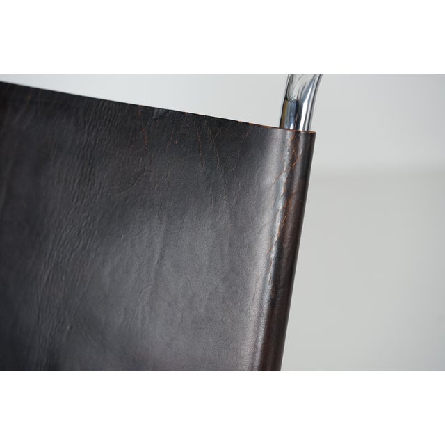 MR30 Tubular Steel Armchair with Black Leather by Ludwig Mies Van Der Rohe for Knoll, 1960s, Set of 2 For Sale - Image 12 of 18