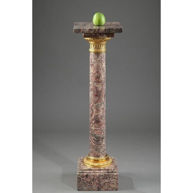 19th Century Napoleon III Brocatelle Marble Column For Sale - Image 16 of 17