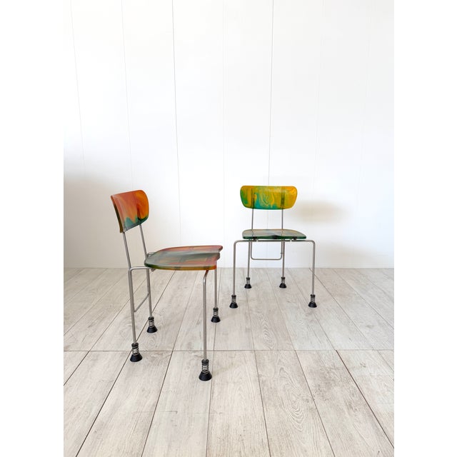 1990s Model 543 Broadway Chairs by Gaetano Pesce for Bernini, 1993, Set of 2 For Sale - Image 5 of 12