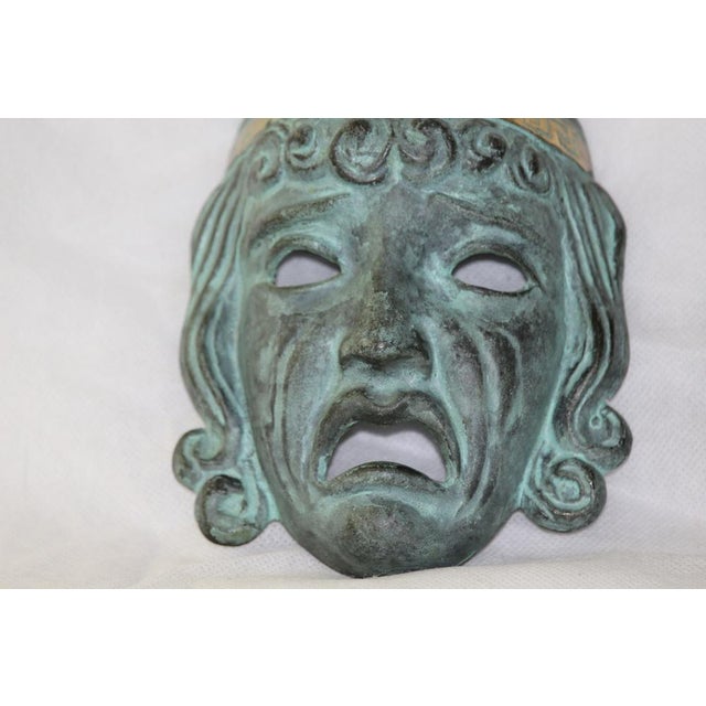 Bronze Theater Drama Masks, 1950s, Set of 2 For Sale - Image 17 of 18