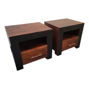 Berman Rosetti Style Modern Rustic Nightstands