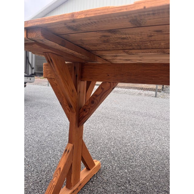 Rustic Circa 1900 Rustic French Pine Refectory Table For Sale - Image 3 of 5
