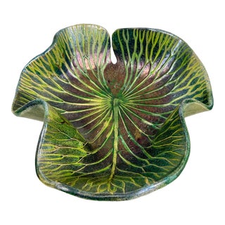 Vintage Leaf-Shaped Bowl For Sale