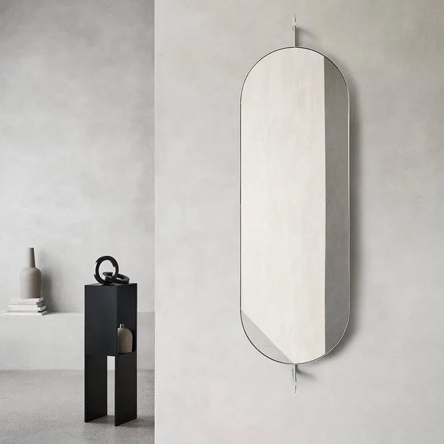 Black Full Size Rotating Mirror by Kristina Dam Studio For Sale - Image 4 of 6
