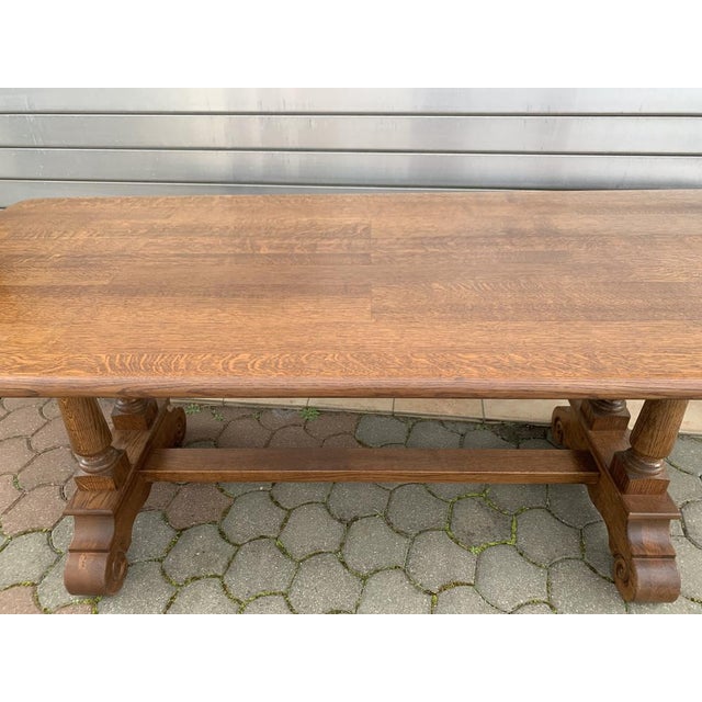 Large Spanish Oak Dining Table, 1940s For Sale - Image 9 of 18