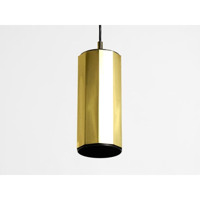 Large Decagonal Brass Pendant Lamps, 1960s, Set of 3 For Sale - Image 9 of 18