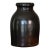 Vintage Olive-Black Stoneware Vase For Sale