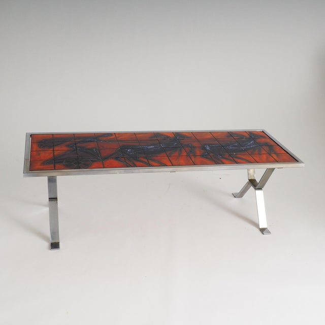 Ceramic Mid-Century Modern Tiled Coffee Table from Bayer, 1960s For Sale - Image 7 of 14