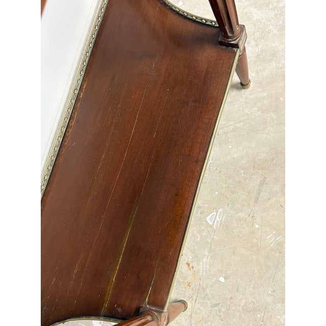 19th Century French Louis XVI Style Mahogany and Marble Console Table For Sale - Image 11 of 12