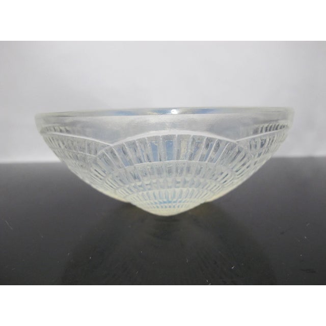 Rene Lalique France Coquilles Shell Opalescent Art Deco Glass 5 1/4" Bowl For Sale - Image 10 of 11