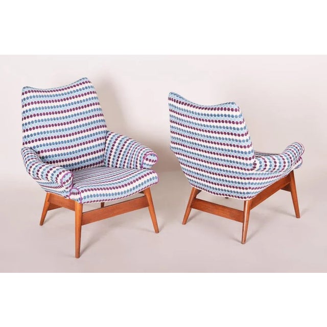 Mid-Century Modern Set of Mid-Century Armchairs in Oak, 1950s For Sale - Image 3 of 7