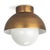 Metal Regina Andrew Montreux Steel Flush Mount, Natural Brass For Sale - Image 7 of 7