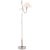J. Randall Powers by Visual Comfort Signature Hargett Bridge Arm Floor Lamp in Polished Nickel with Linen Shade For Sale