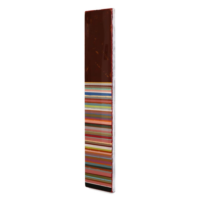 Contemporary Tall Sunspot 68 - Original Neutral Multicolor Minimalist Acrylic and Resin Abstract on Wood Panel For Sale - Image 3 of 9