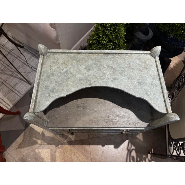 Green Crack Chest with Antique Mirrored Drawers